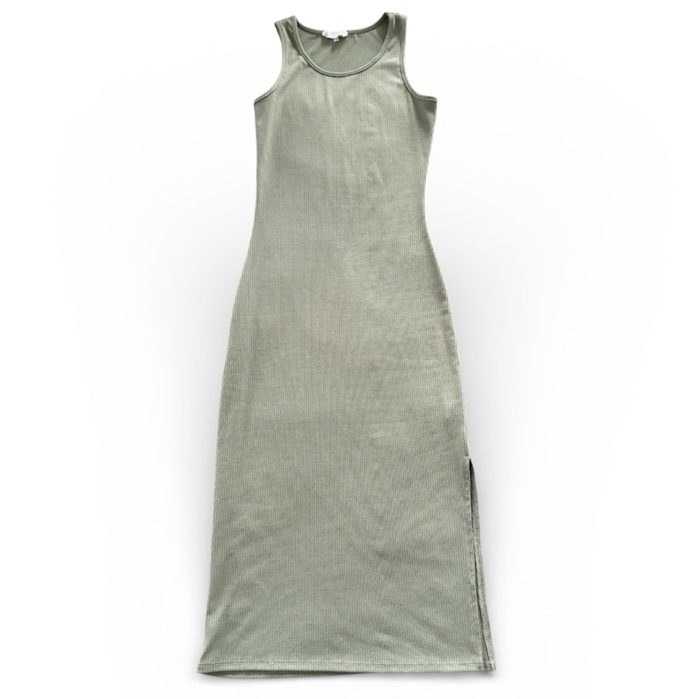 Korye Ribbed Tank Midi Dress - Sage Green